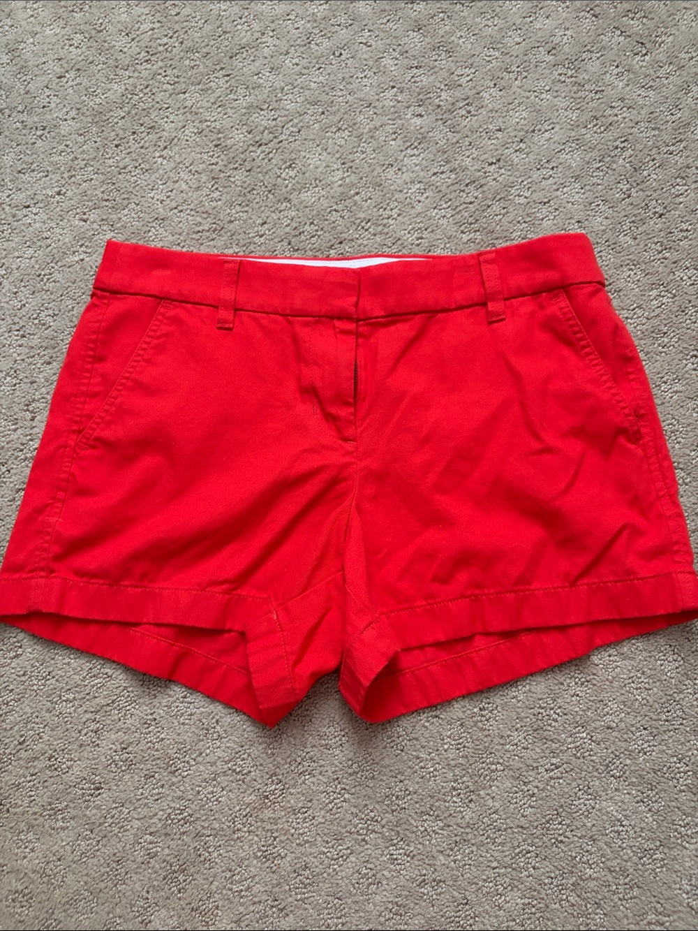 J. Crew Bright Red Chino Shorts